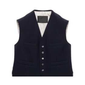 Wool Vest Marineblau