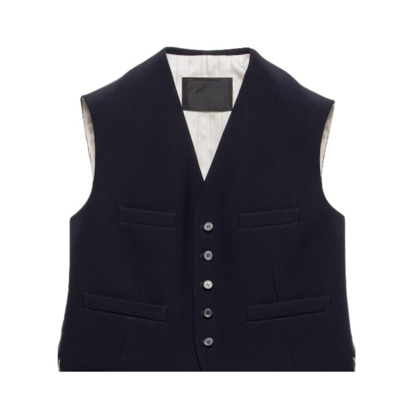 Wool Vest Marineblau