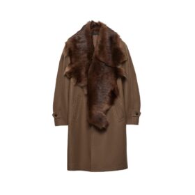 Shearling Collar Rindenbraun