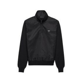 Halfzip Wool Schwarz