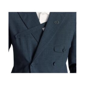 Buttoned Strap Blau