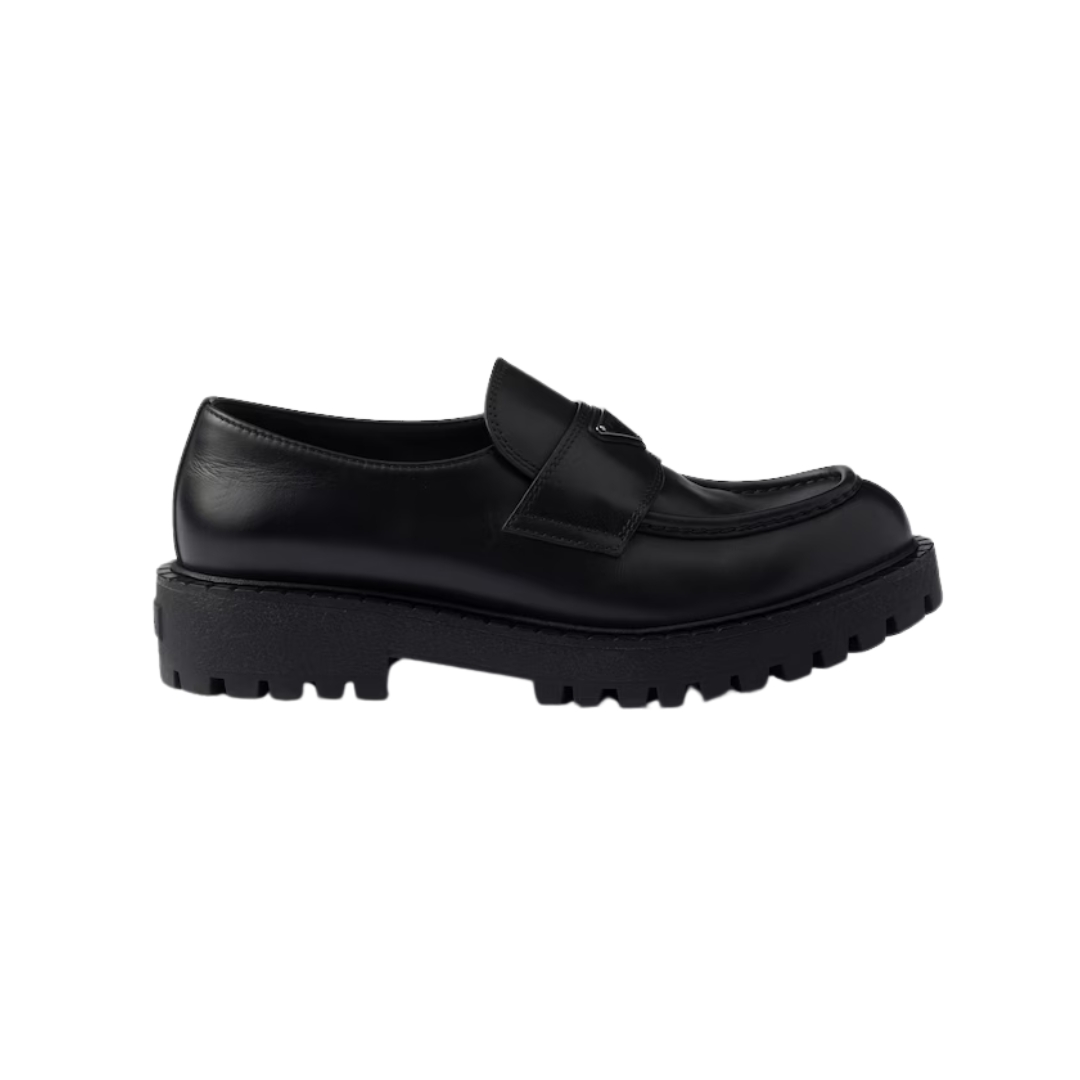 Leather Loafers Schwarz