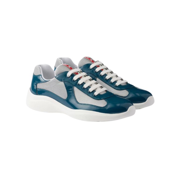Patent Leather Blau & Weiß