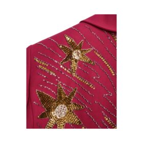 Embroidered Kirschrot