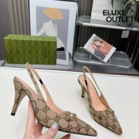 Slingback Pump Braun 6 cm