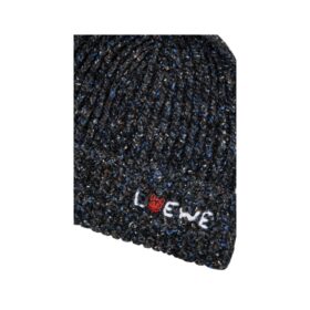 Beanie Wool Schwarz Melange