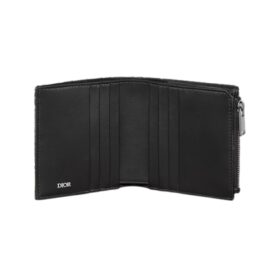 Bifold Wallet Schwarz/Beige 9 cm