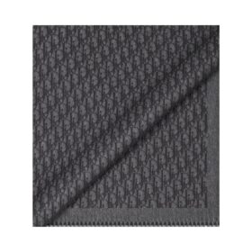 Oblique Scarf Grau/Schwarz