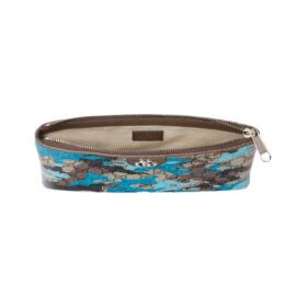 Pouch Blau/Braun 10 cm