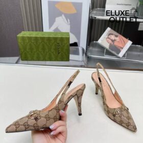 Slingback Pump Braun 6 cm