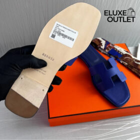 Flache Slipper, Navyblau