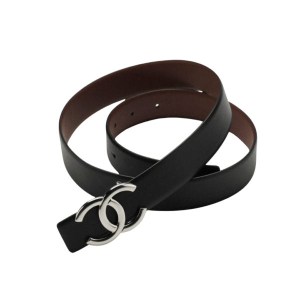 Kalbsleder Schwarz/Bordeaux/Silberfarben 3cm