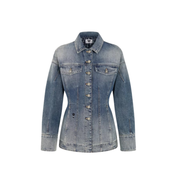 Blauer Stonewash-Baumwoll-Denim
