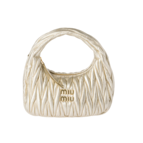 Wander Nappa-Leder-Hobo Silber 20cm