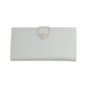 Leder-Geldbörse in grau 18cm