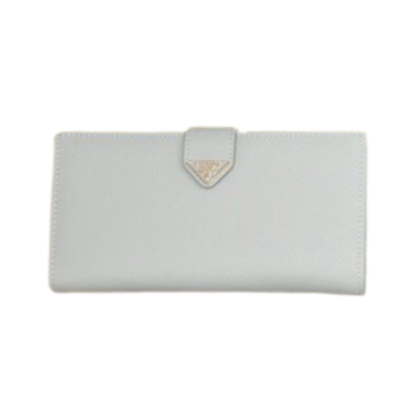 Leder-Geldbörse in grau 18cm