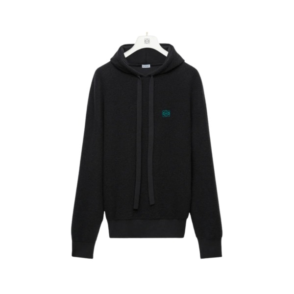 Hoodie Wool Schwarz