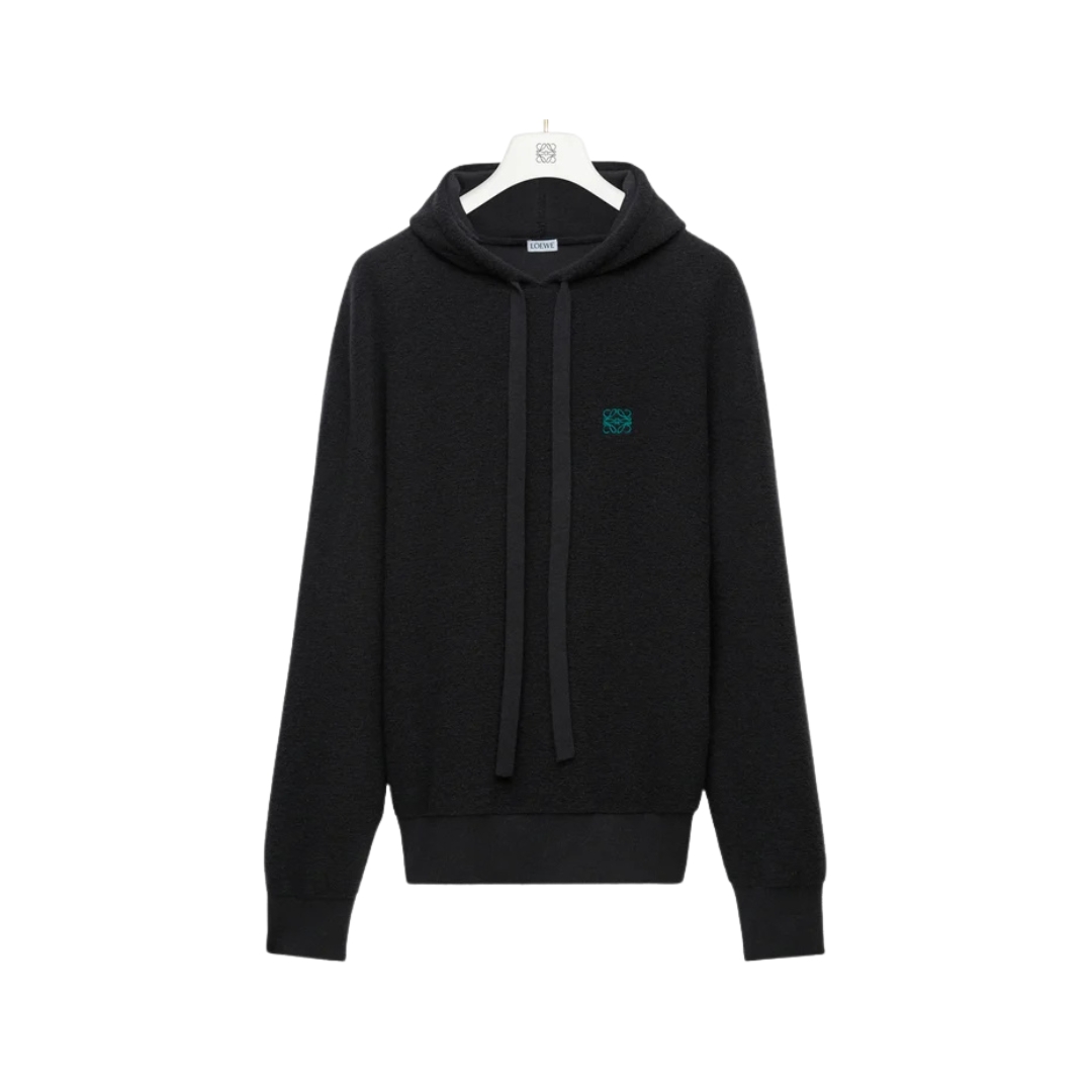 Hoodie Wool Schwarz