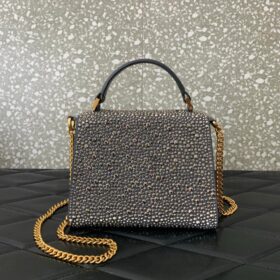 Rockstud Tasche Schwarz  19cm