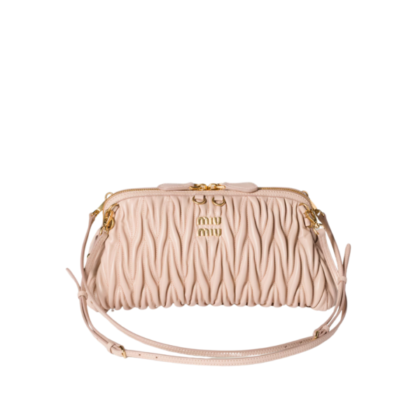 Caprice Matelassé Nappa Leather Clutch 28 cm