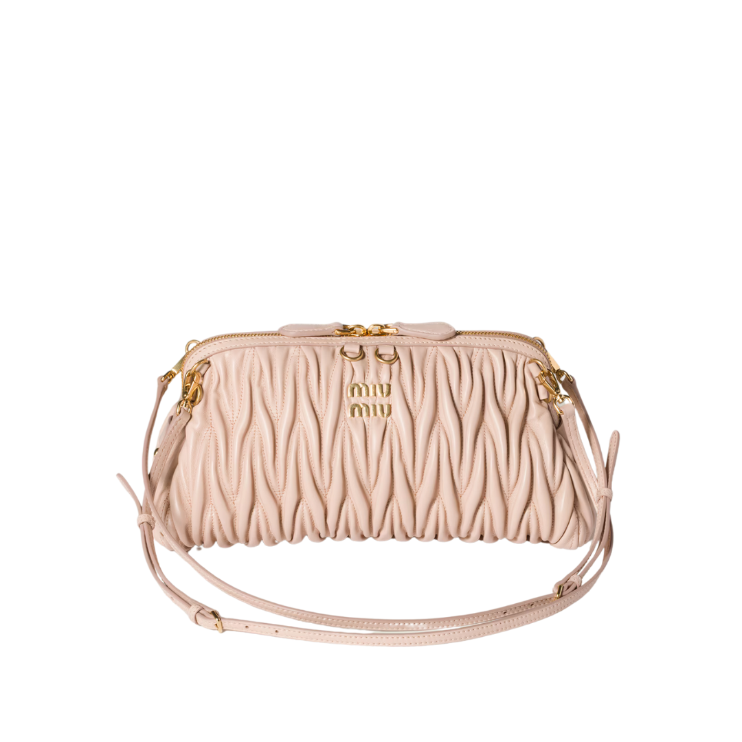 Caprice Matelassé Nappa Leather Clutch 28 cm