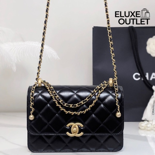 Small Flap Schwarz/Gold 22 cm