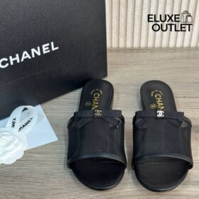 Pantoletten Mesh Schwarz