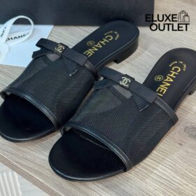 Pantoletten Mesh Schwarz