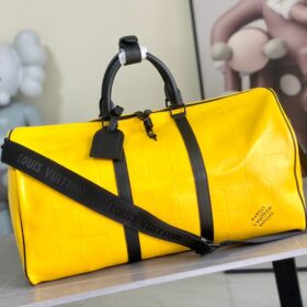 Keepall 50 Damier Scuba Yellow