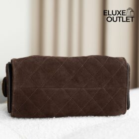 Mini-Handtasche Dunkelbraun 20 cm