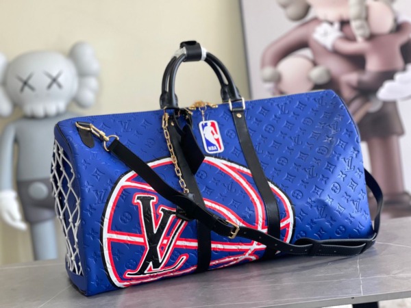 Keepall 55 Bandouliere in Blau
