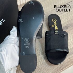 Pantoletten Mesh Schwarz