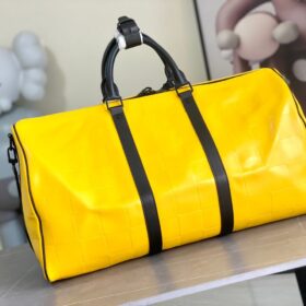 Keepall 50 Damier Scuba Yellow