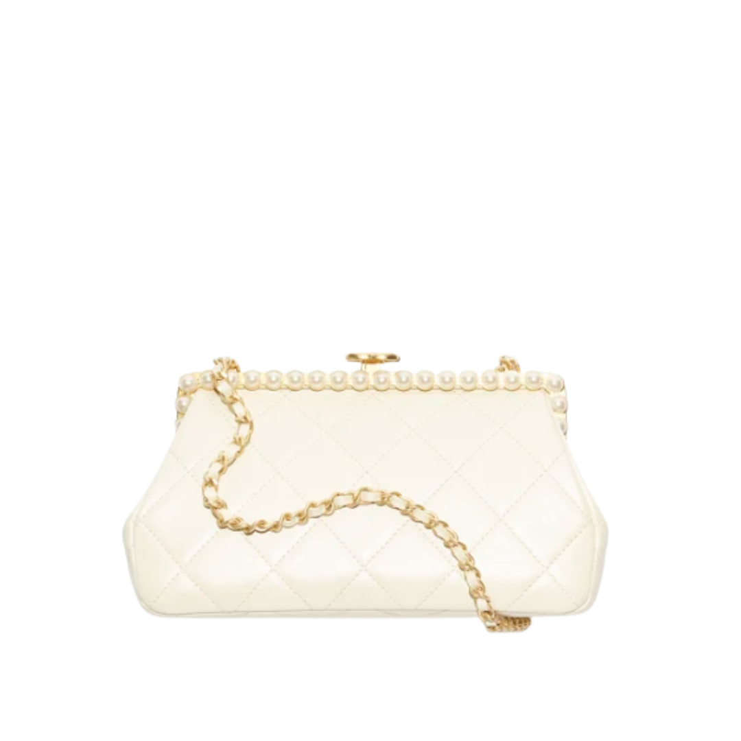 Clutch Pearly Hellbeige 20 cm