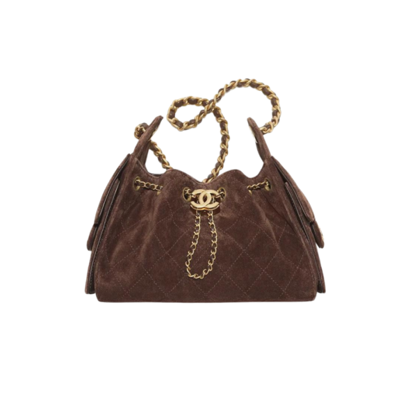 Mini-Handtasche Dunkelbraun 20 cm