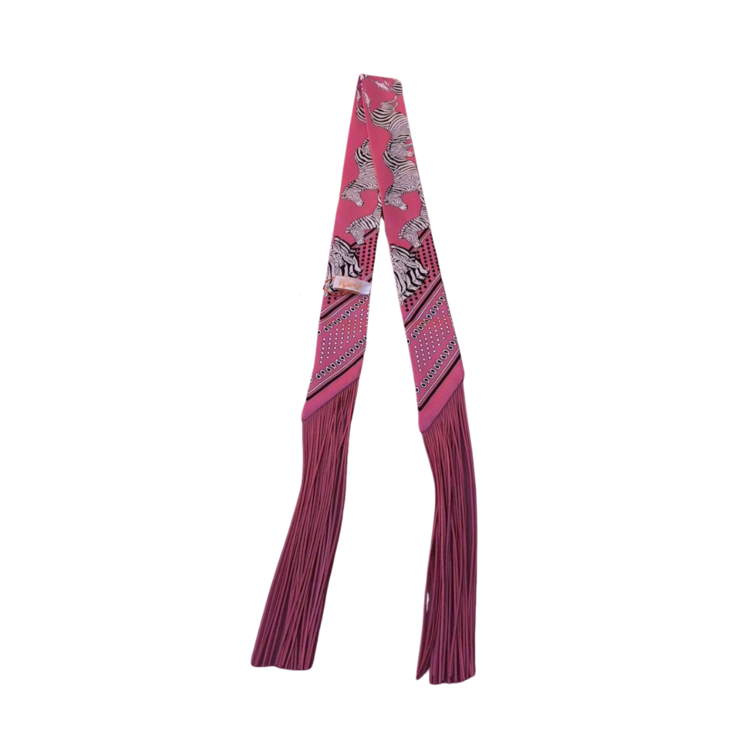 Twilly-Schal Mit Zebramuster Rosa