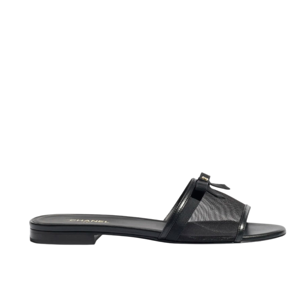 Pantoletten Mesh Schwarz