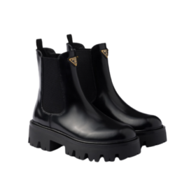 Stiefeletten aus gebürstetem Leder