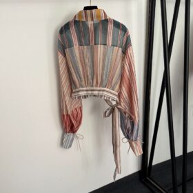 Rebellion Gestreifte Bluse aus Leinen und Seide