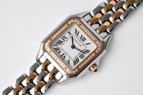 Panthère rosegold/silber 22 mm