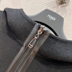 Wendejacke aus Wolle Schwarz
