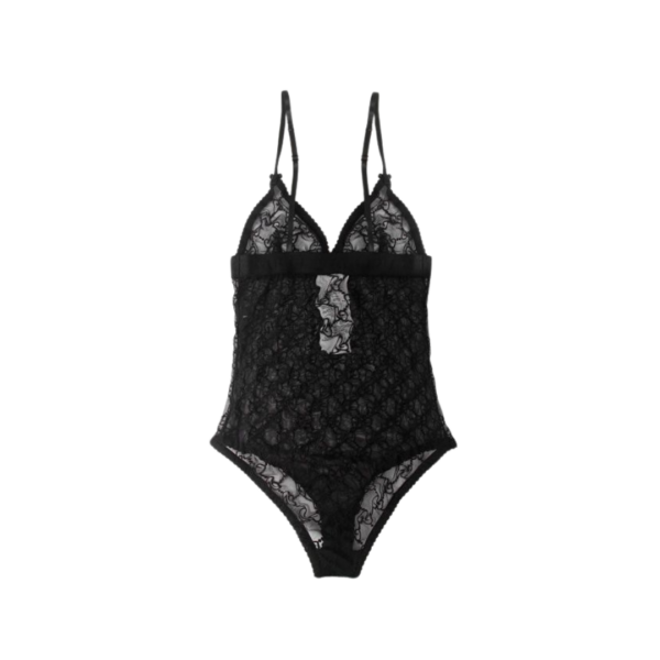 GG Tüll-Bodysuit Schwarz