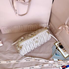 Caprice Matelassé Nappa Leather Clutch 28 cm