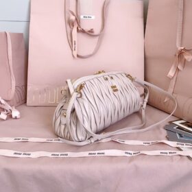 Caprice Matelassé Nappa Leather Clutch 28 cm