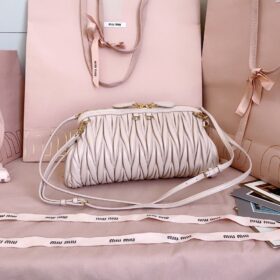 Caprice Matelassé Nappa Leather Clutch 28 cm