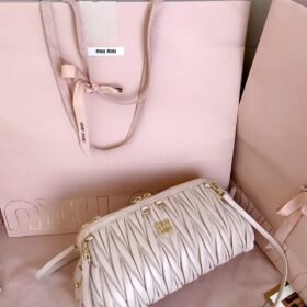 Caprice Matelassé Nappa Leather Clutch 28 cm