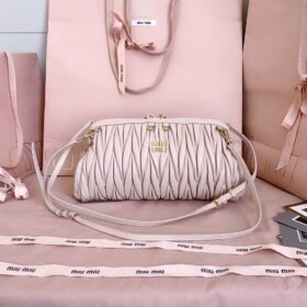 Caprice Matelassé Nappa Leather Clutch 28 cm