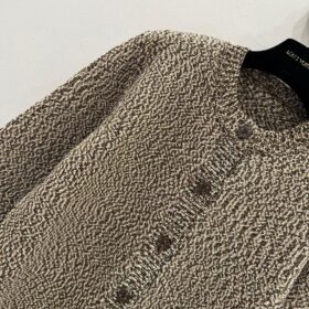 Tweed Knit Cardigan Khaki