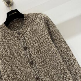 Tweed Knit Cardigan Khaki