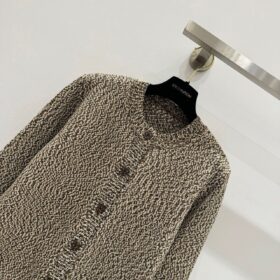 Tweed Knit Cardigan Khaki